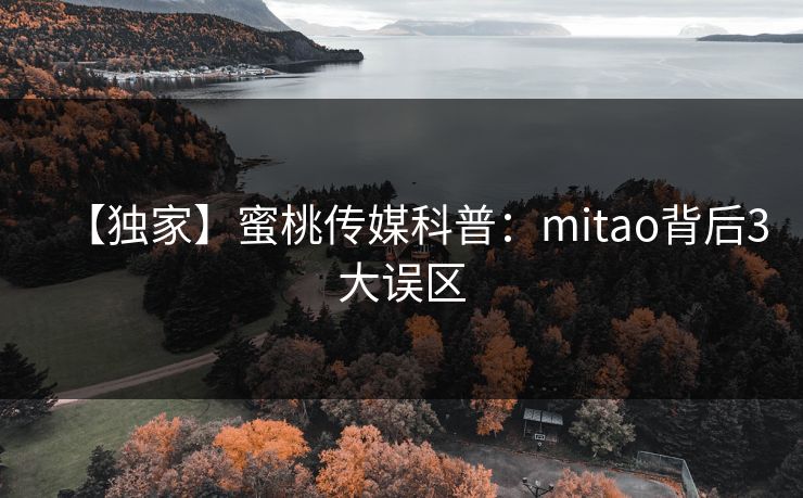 【独家】蜜桃传媒科普：mitao背后3大误区